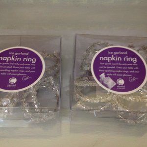 Set of 8 Ice Garland Napkin Rings